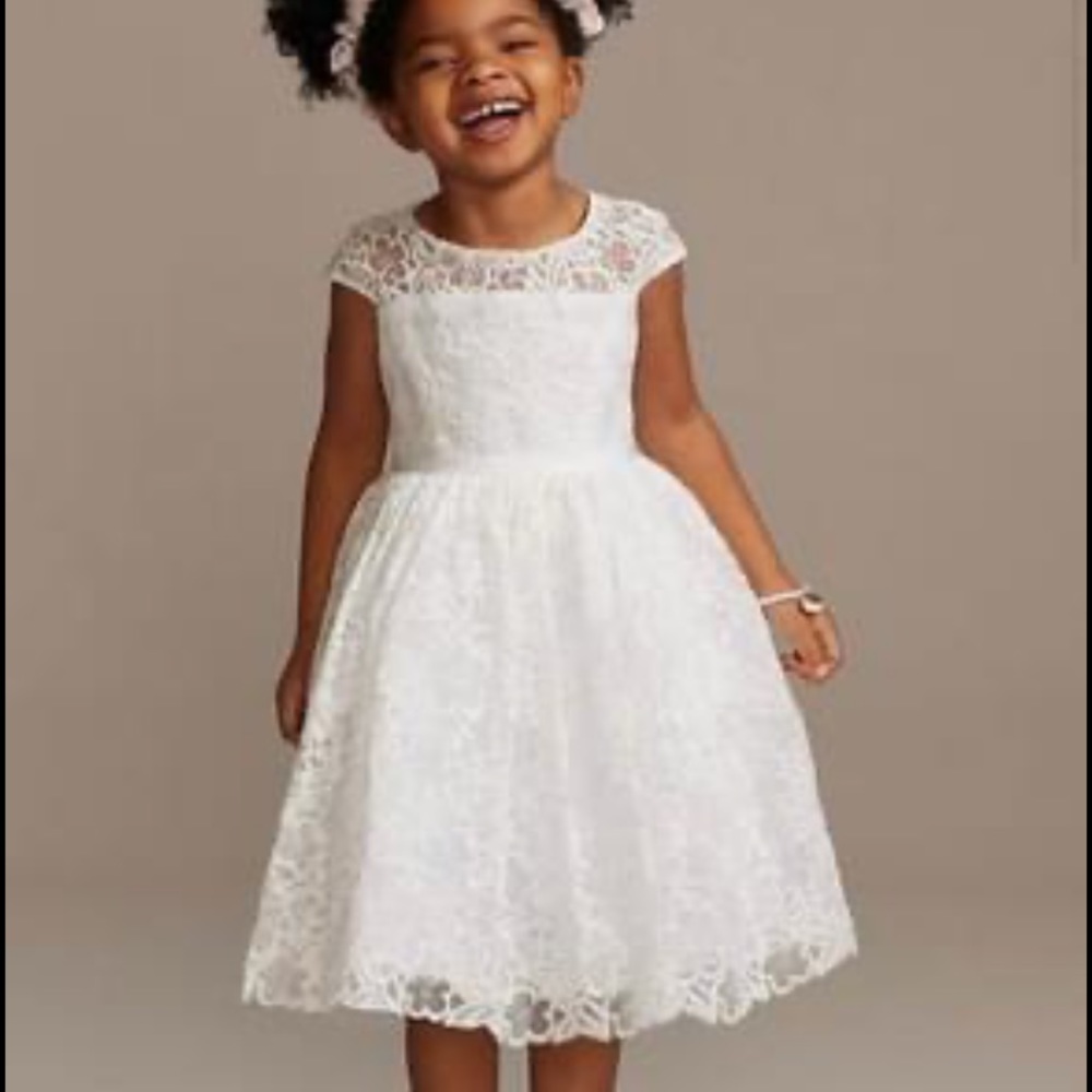 2T White Flower Girl Dress
